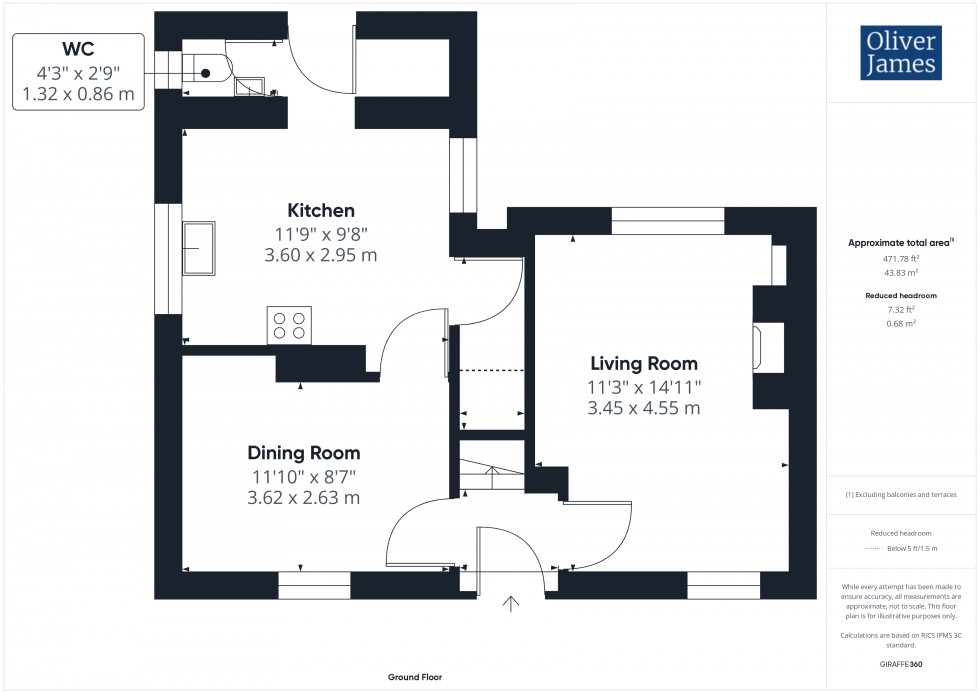 Floorplan for Ermine Street, Little Stukeley, PE28