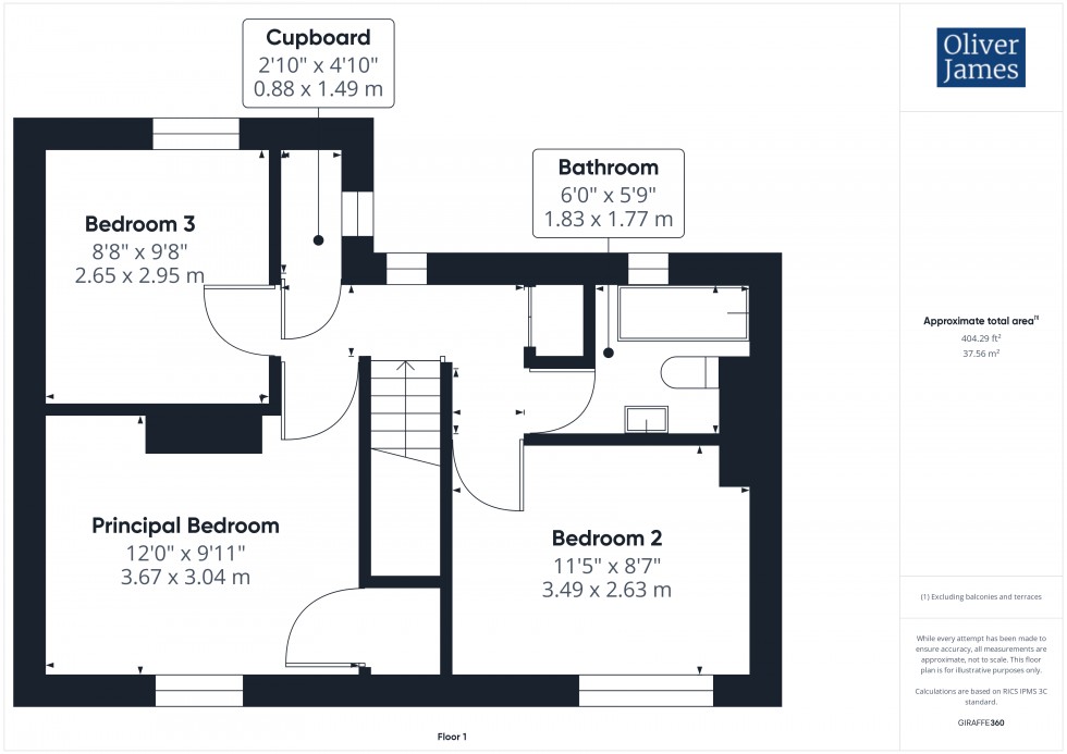 Floorplan for Ermine Street, Little Stukeley, PE28