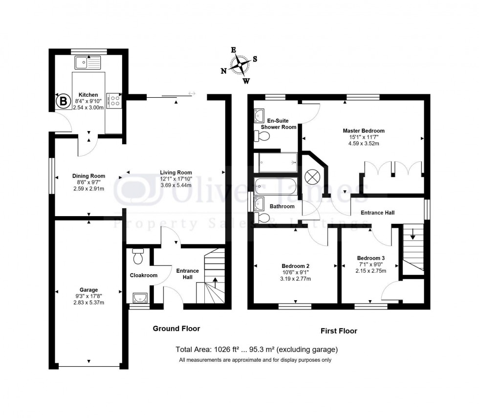 Floorplan for Bradley Road, Hinchingbrooke Park, Huntingdon, Cambridgeshire.