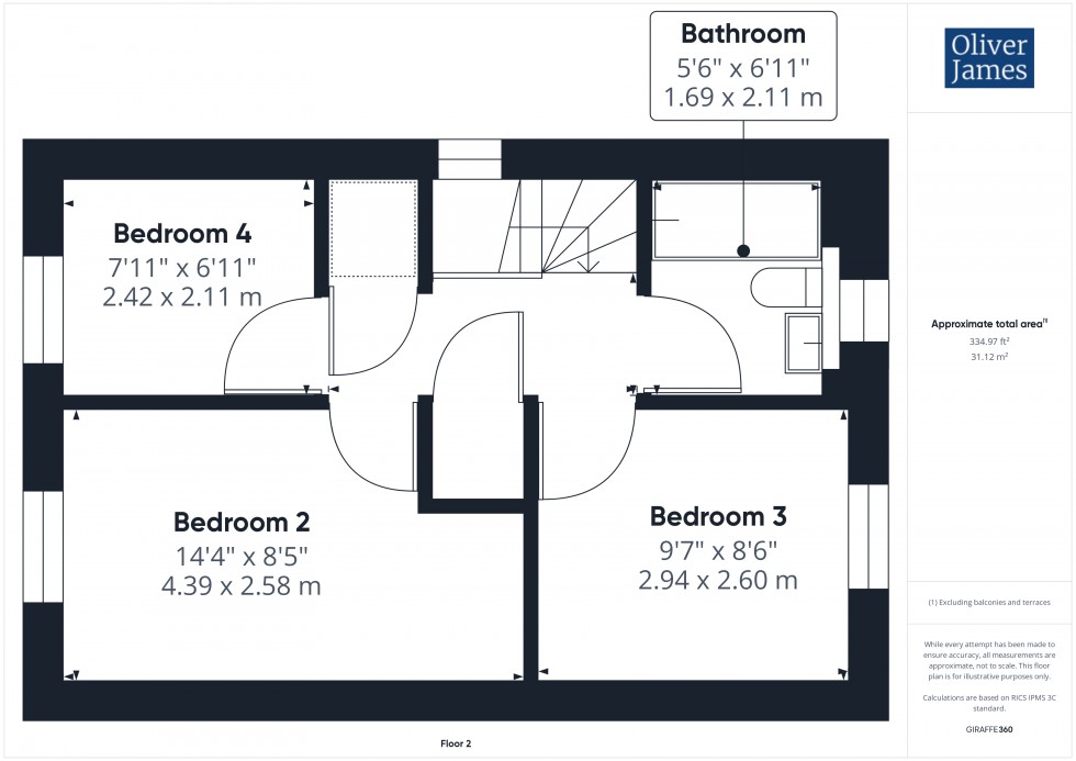 Floorplan for Griffin Road, Brampton, PE28