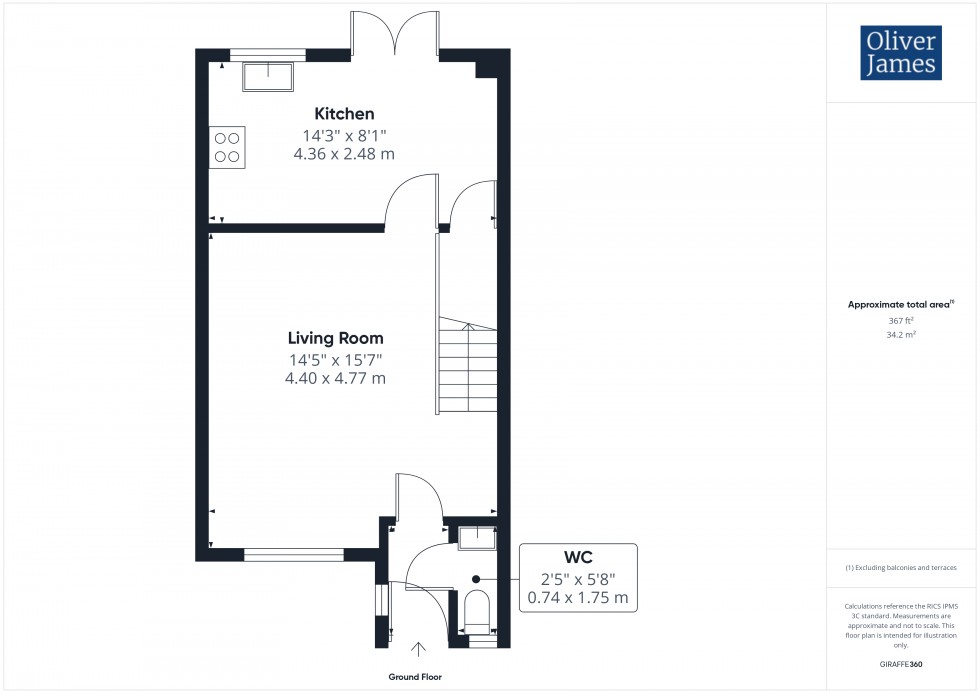 Floorplan for Alder Drive, Huntingdon, PE29