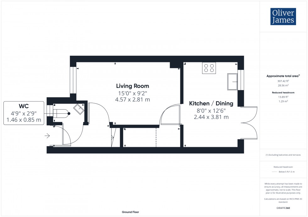 Floorplan for Bloomfield Drive, Huntingdon, PE29