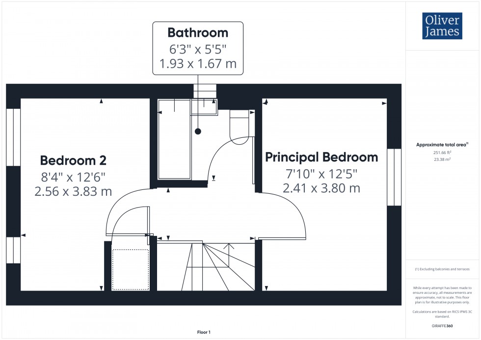 Floorplan for Bloomfield Drive, Huntingdon, PE29