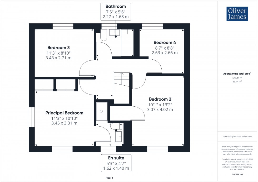 Floorplan for Rowell Way, Sawtry, PE28