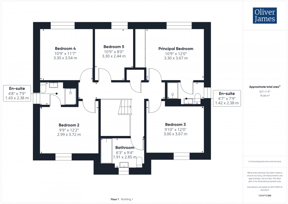 Floorplan for Bowland Close, Sawtry, PE28