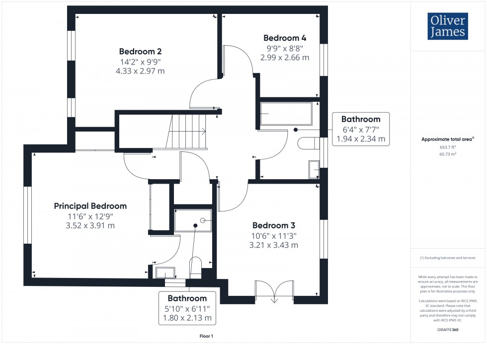 Floorplan for Crest Drive, Fenstanton, PE28