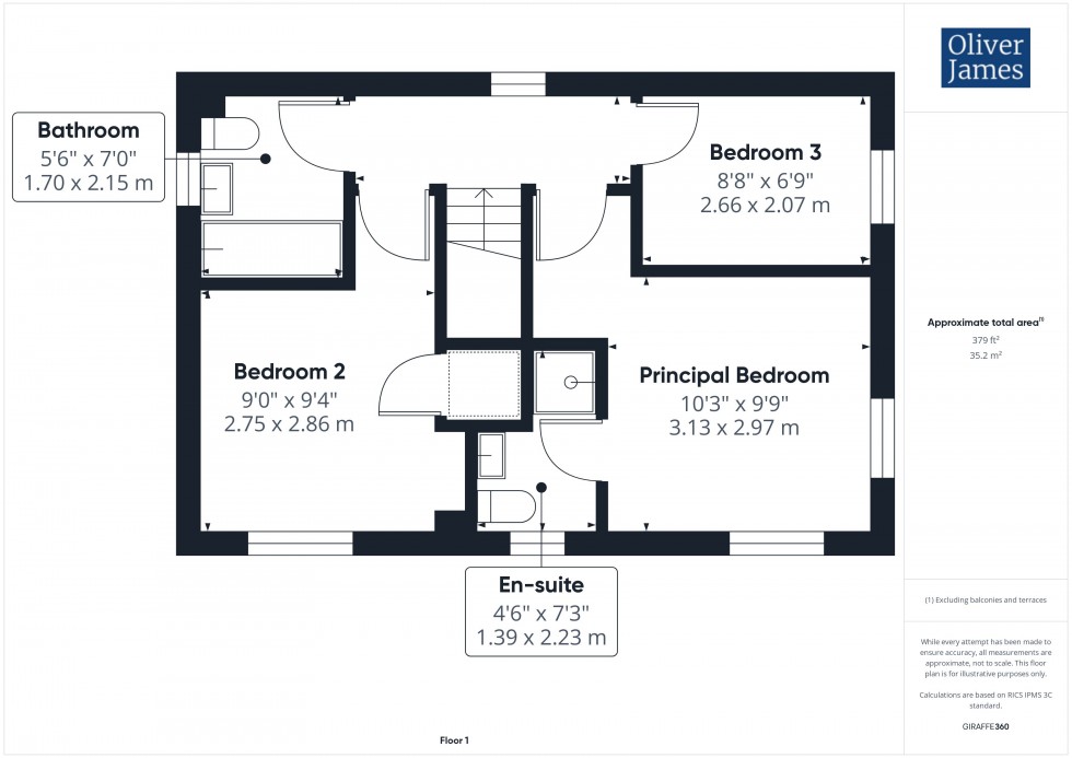 Floorplan for Rowell Way, Sawtry, PE28