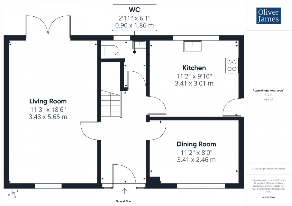 Floorplan for Provence Road, Huntingdon, PE29
