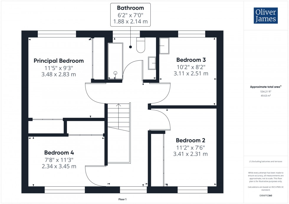 Floorplan for St. Margarets Road, Wyton, PE28