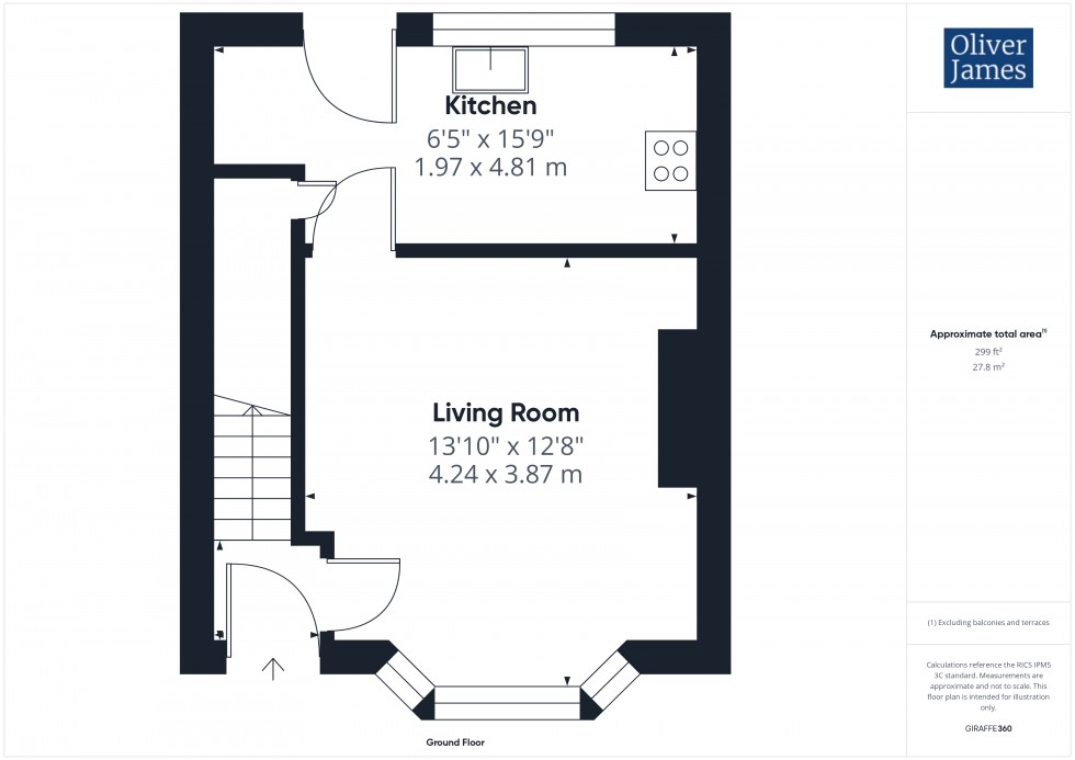 Floorplan for Coronation Avenue, Warboys, PE28