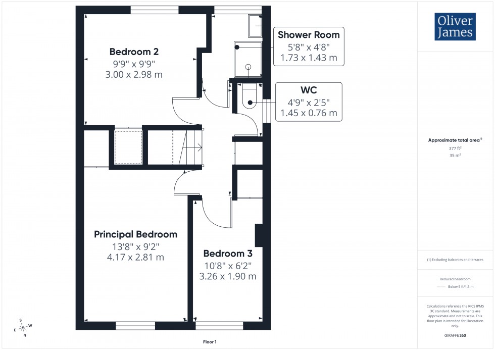 Floorplan for Beech Close, Huntingdon, PE29