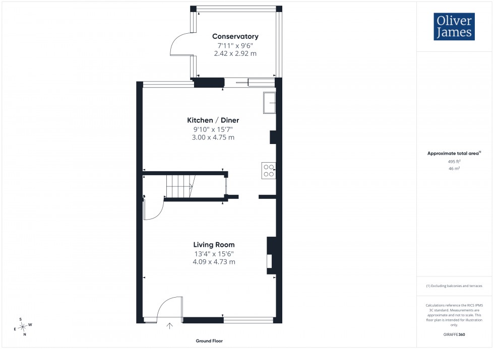Floorplan for Beech Close, Huntingdon, PE29