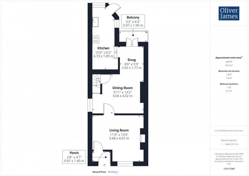 Floorplan for Main Street, Hartford, PE29
