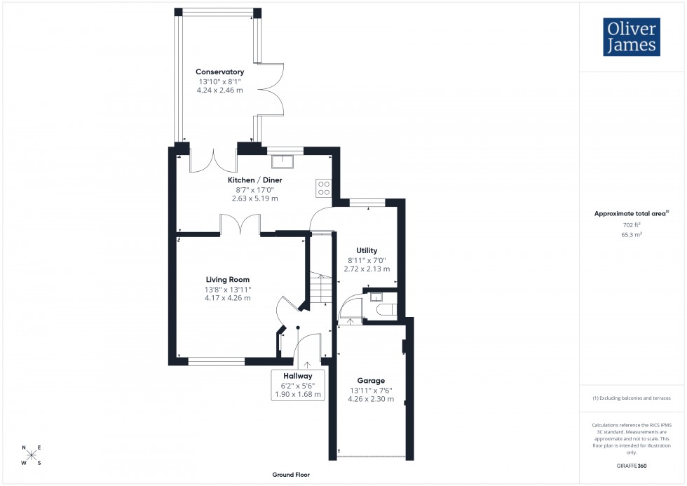 Floorplan for Stirling Road, St. Ives, PE27