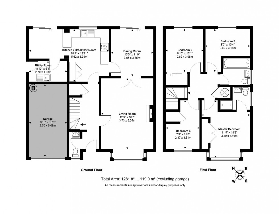 Floorplan for Sparrowhawk Way, Hartford, Huntingdon.