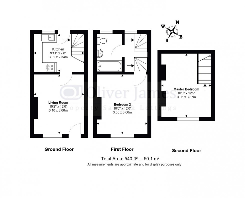 Floorplan for Ouse Walk, Huntingdon, Cambridgeshire.