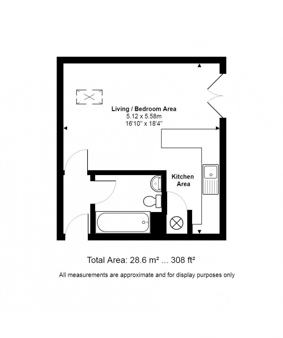 Floorplan for St. Georges Court, High Street, Huntingdon.