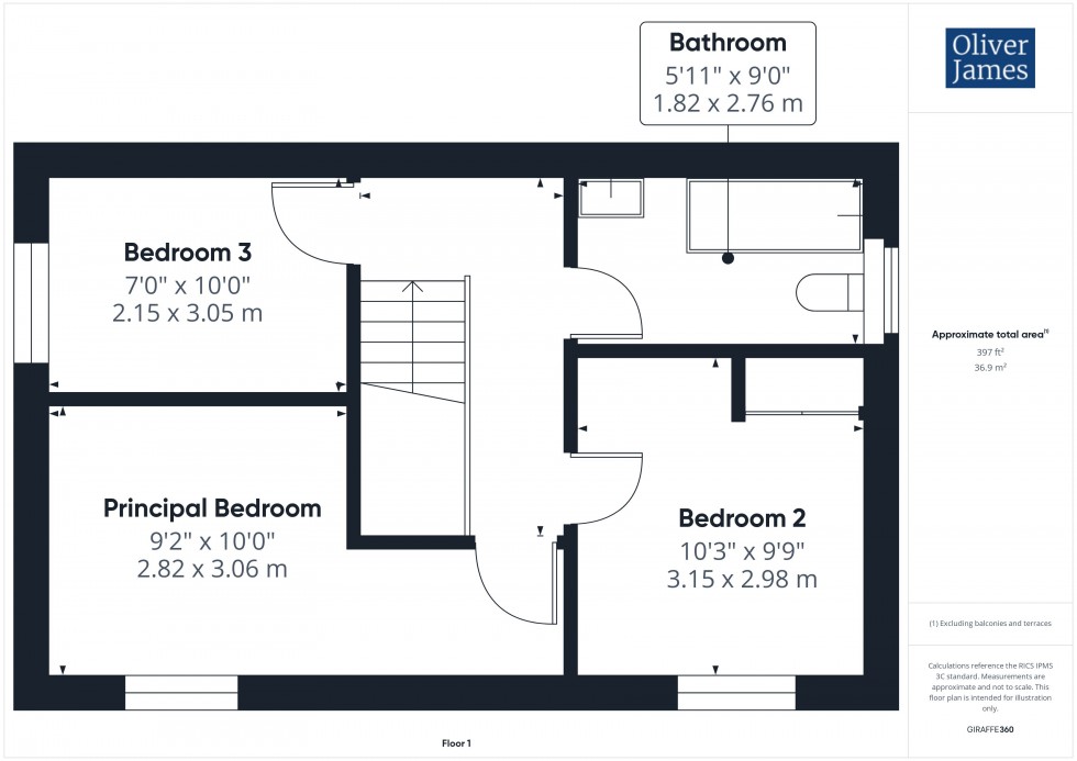 Floorplan for Wheatstone Road, Huntingdon, PE29