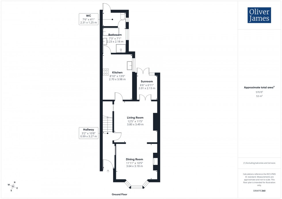 Floorplan for Priory Road, Huntingdon, PE29
