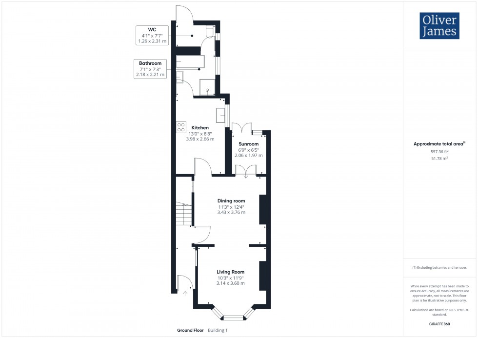 Floorplan for Priory Road, Huntingdon, PE29