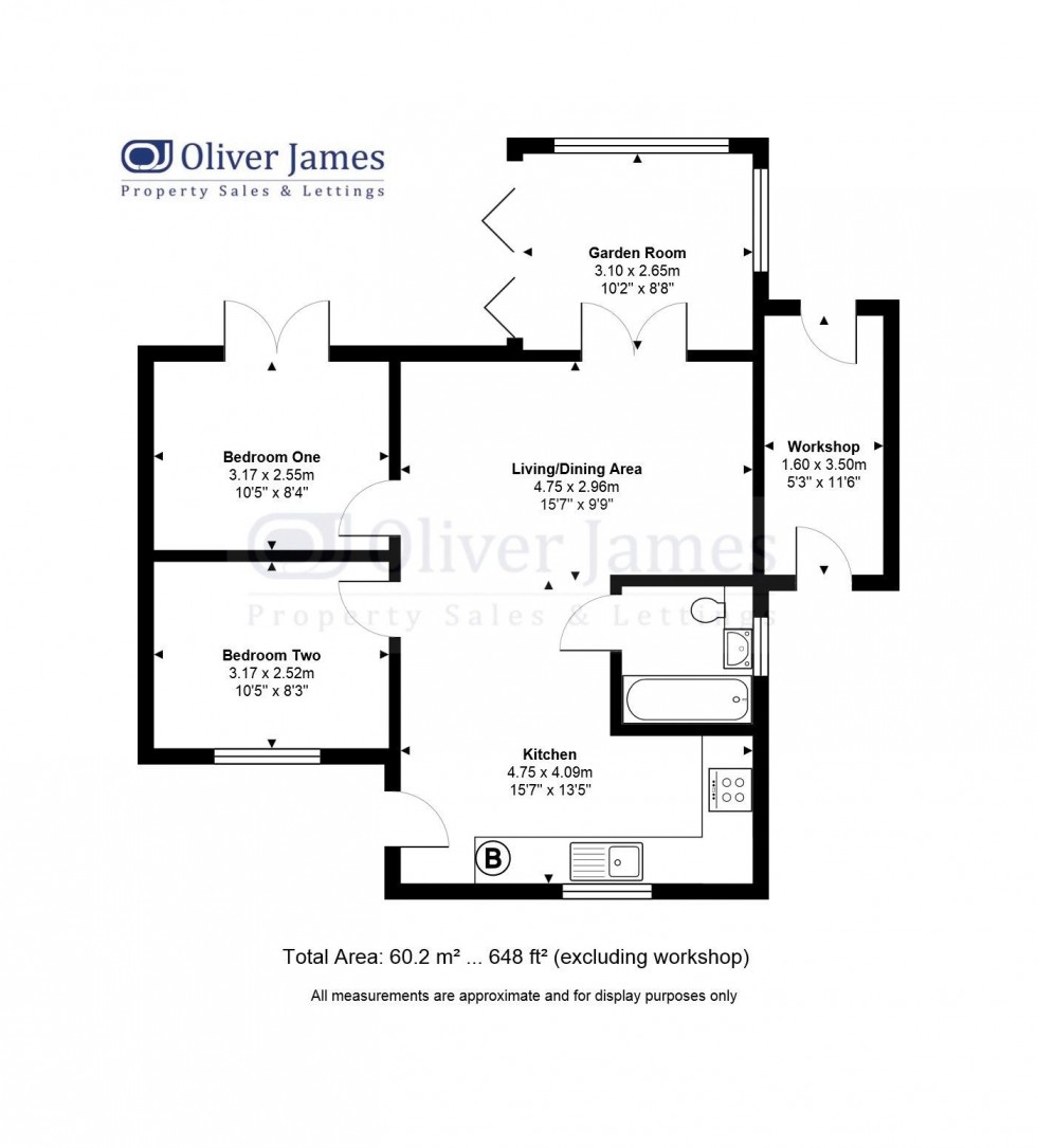 Floorplan for Mill Road, Hartford, Huntingdon.