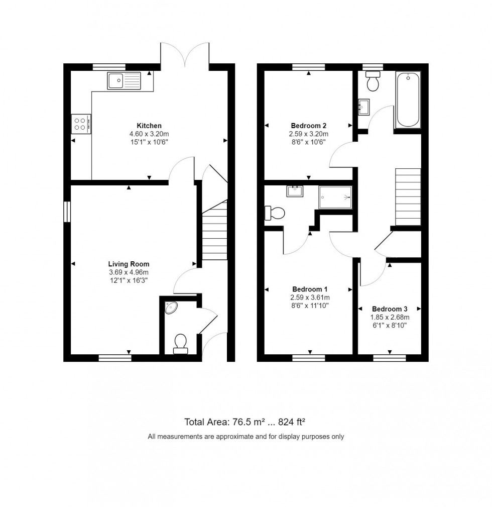 Floorplan for Tanner Drive, Godmanchester