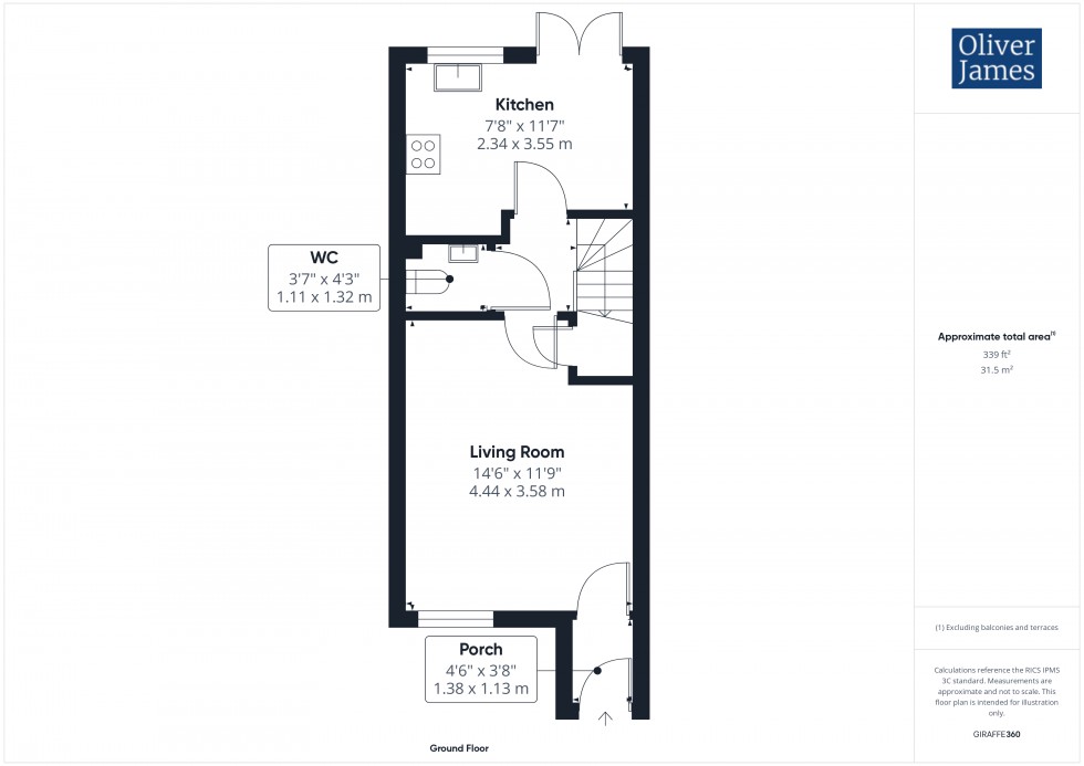 Floorplan for Bloomfield Drive, Huntingdon, PE29