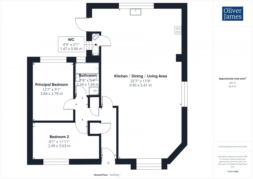 Floorplan for Chestnut Close, Sawtry, PE28