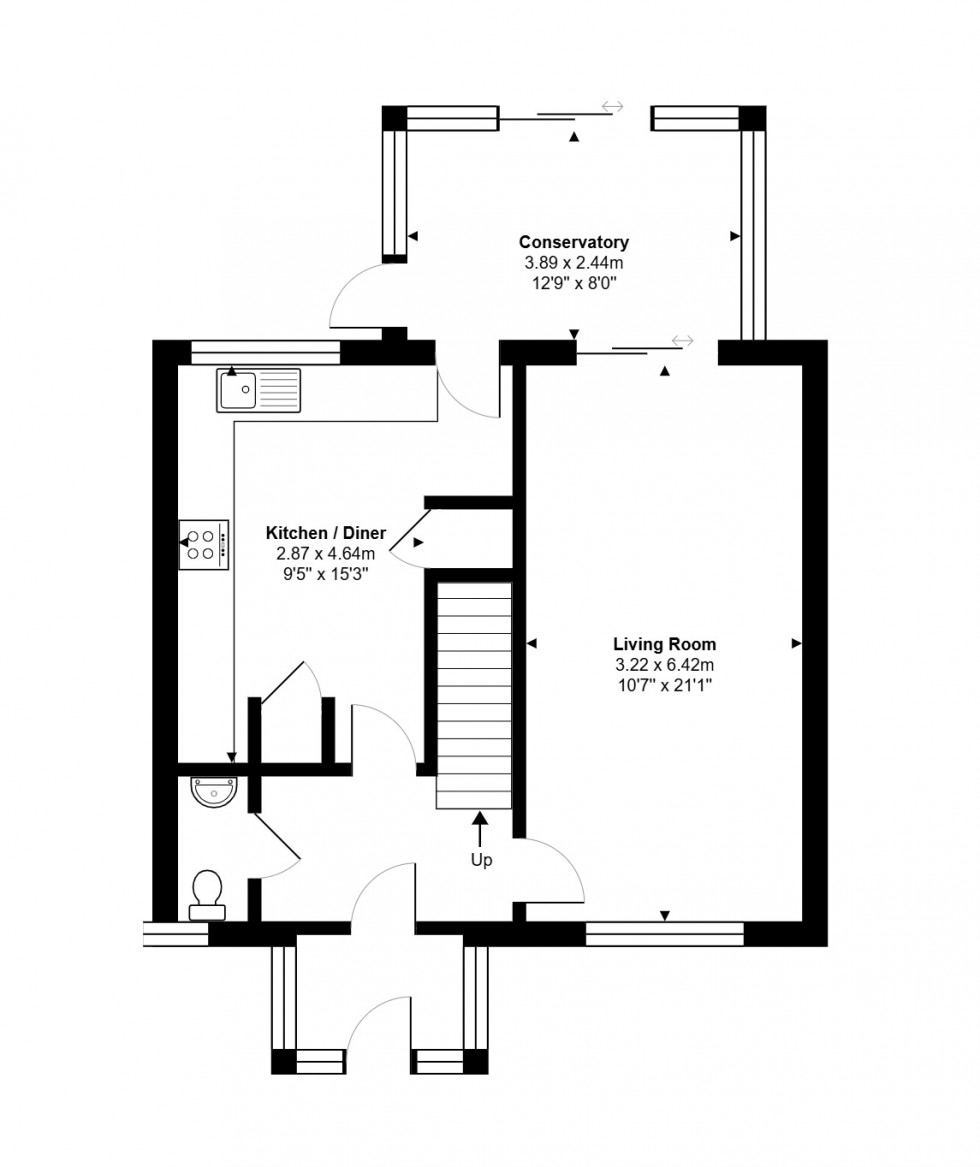 Floorplan for Deal Close, Huntingdon, PE29