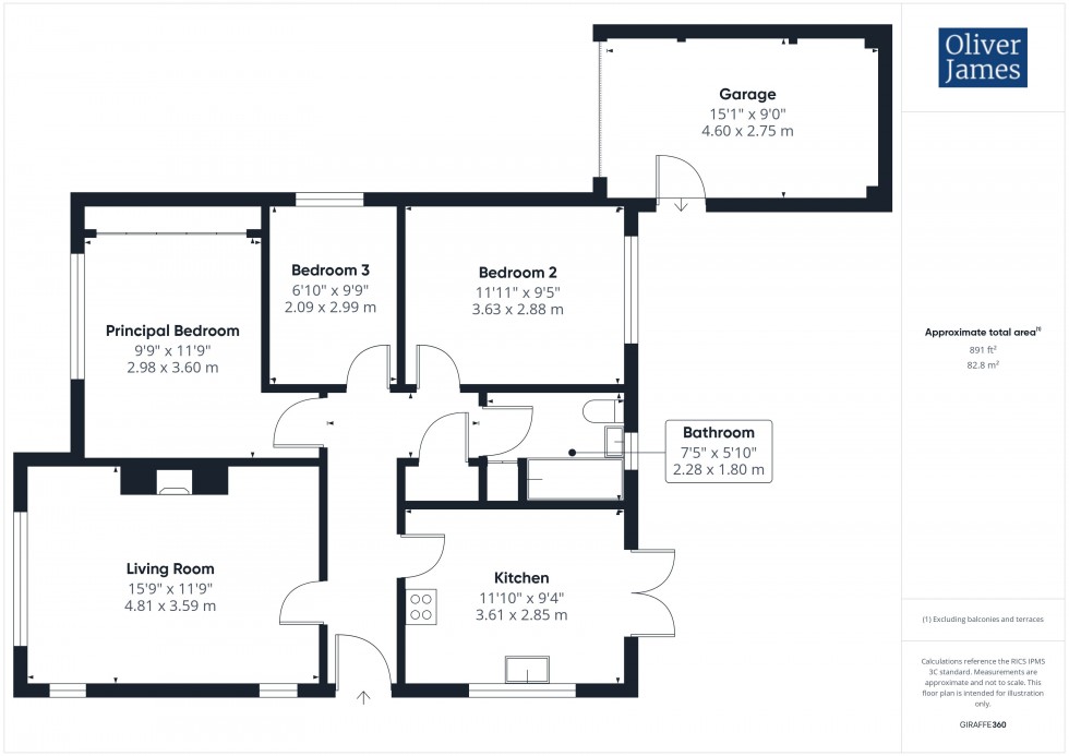 Floorplan for Desborough Road, Hartford, PE29