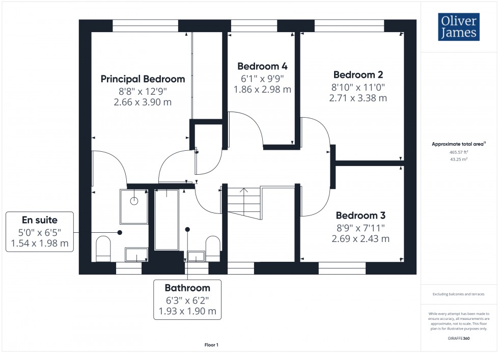 Floorplan for Elm Way, Sawtry, PE28