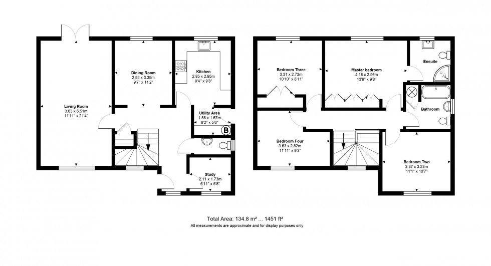 Floorplan for Tawny Crescent, Hartford, Huntingdon