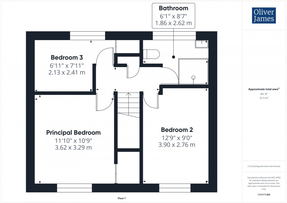 Floorplan for Mayfield Crescent, Huntingdon, PE29