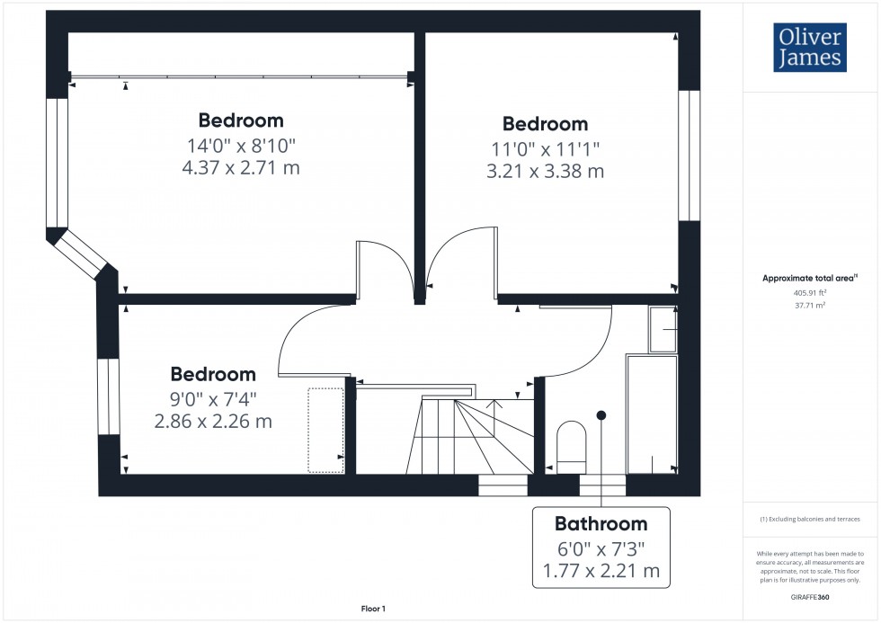 Floorplan for Rodney Road, Hartford, PE29