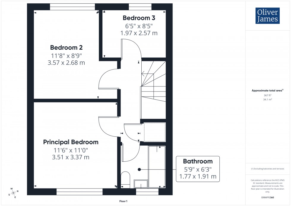 Floorplan for Williams Close, Brampton, PE28
