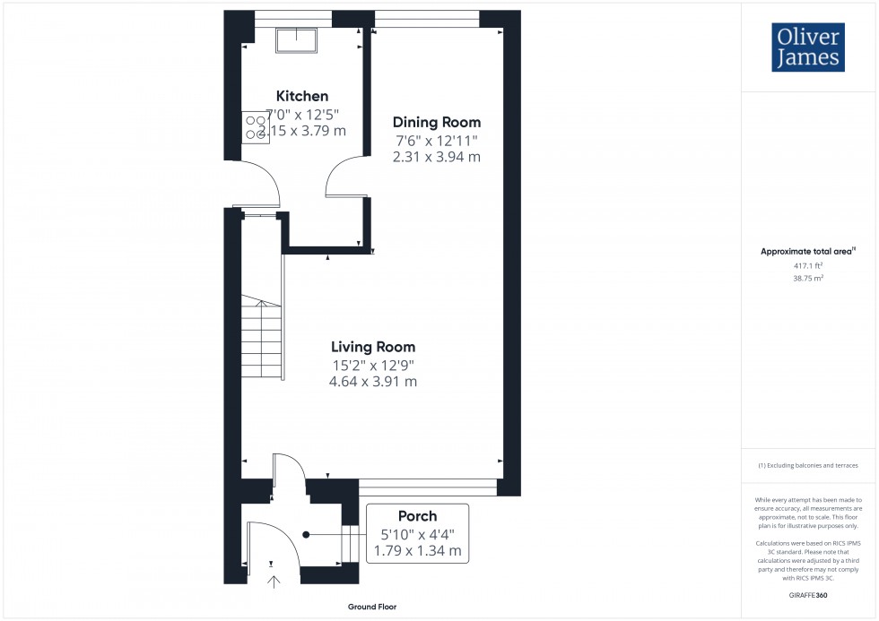 Floorplan for Coppins Close, Sawtry, PE28