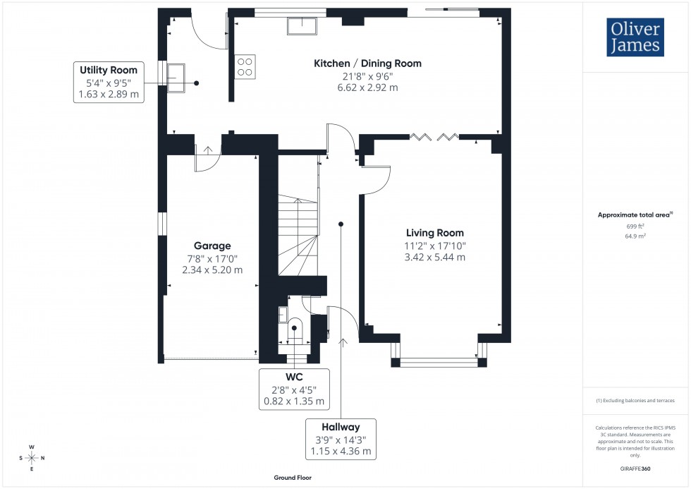 Floorplan for Burmoor Close, Huntingdon, PE29