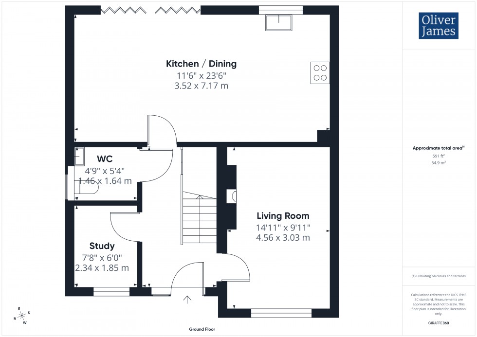 Floorplan for Peacock Drive, Sawtry, PE28