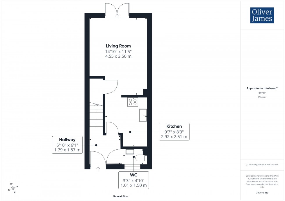 Floorplan for Ruston Close, Huntingdon, PE29