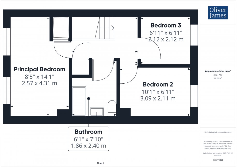 Floorplan for Salters Way, Sawtry, PE28