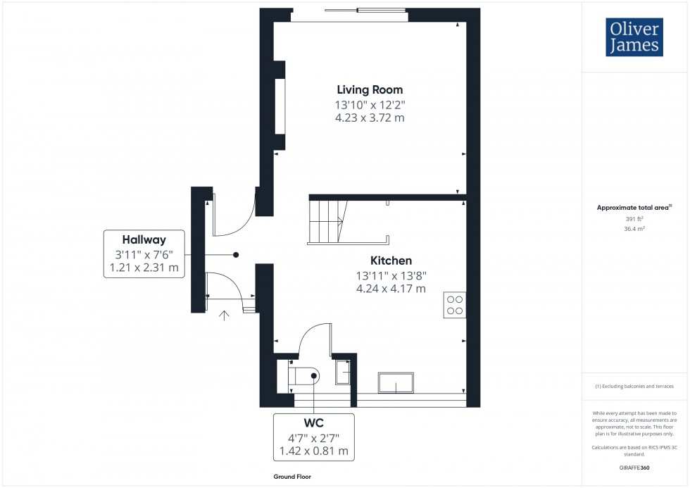Floorplan for Hardy Close, Hartford, PE29
