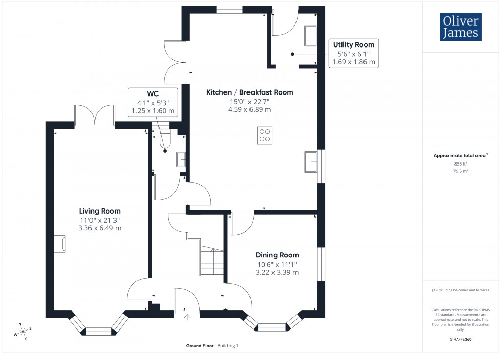Floorplan for Rowell Way, Sawtry, PE28