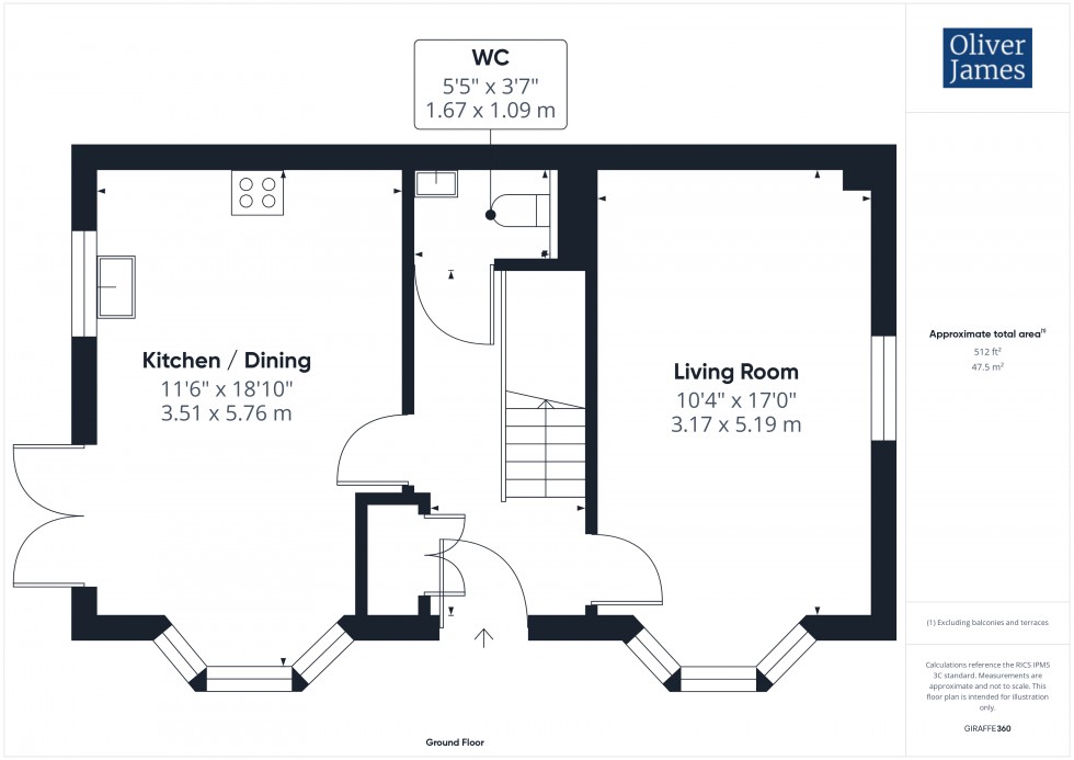 Floorplan for Walston Way, Brampton, PE28