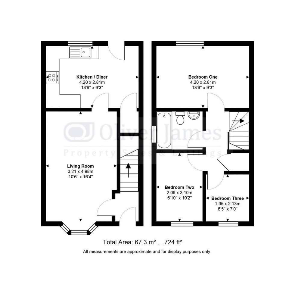 Floorplan for Skeggles Close, Huntingdon, PE29