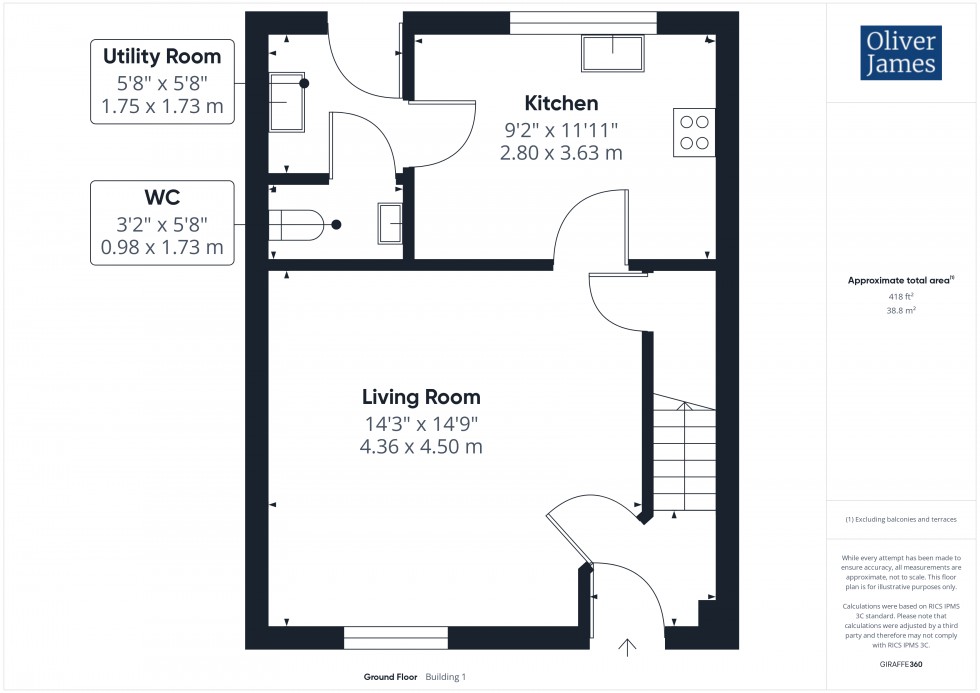 Floorplan for Little End Cottages, Warboys, PE28