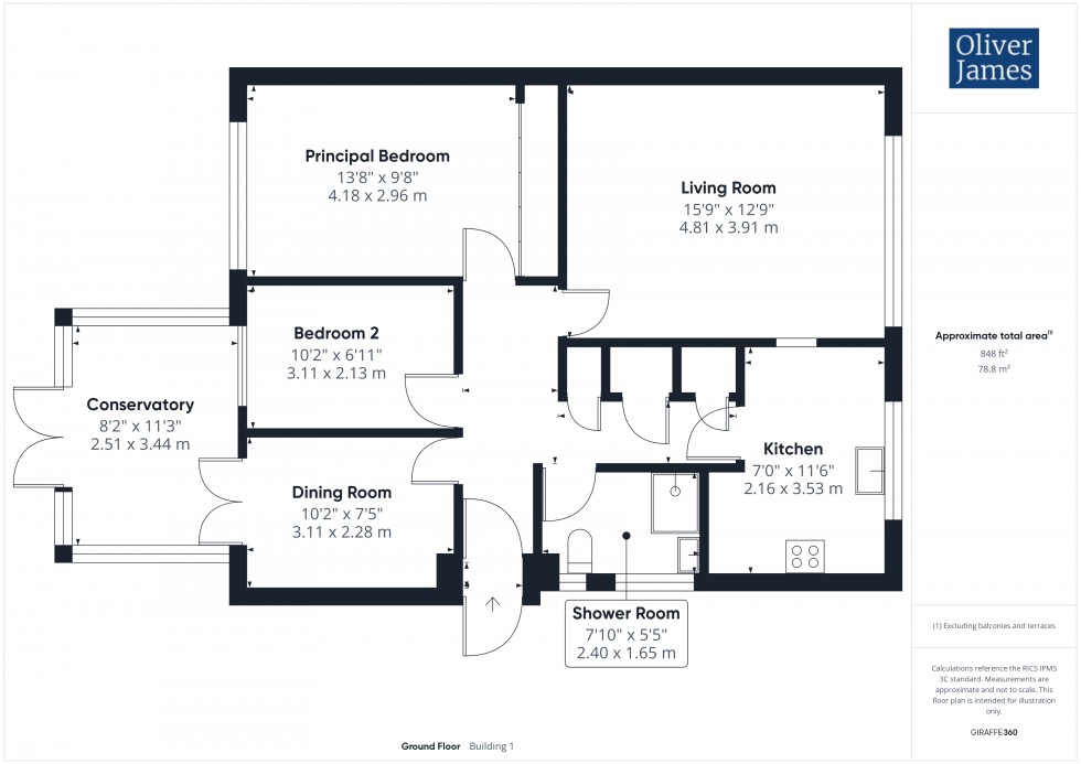 Floorplan for Apple Close, Offord D'arcy, PE19