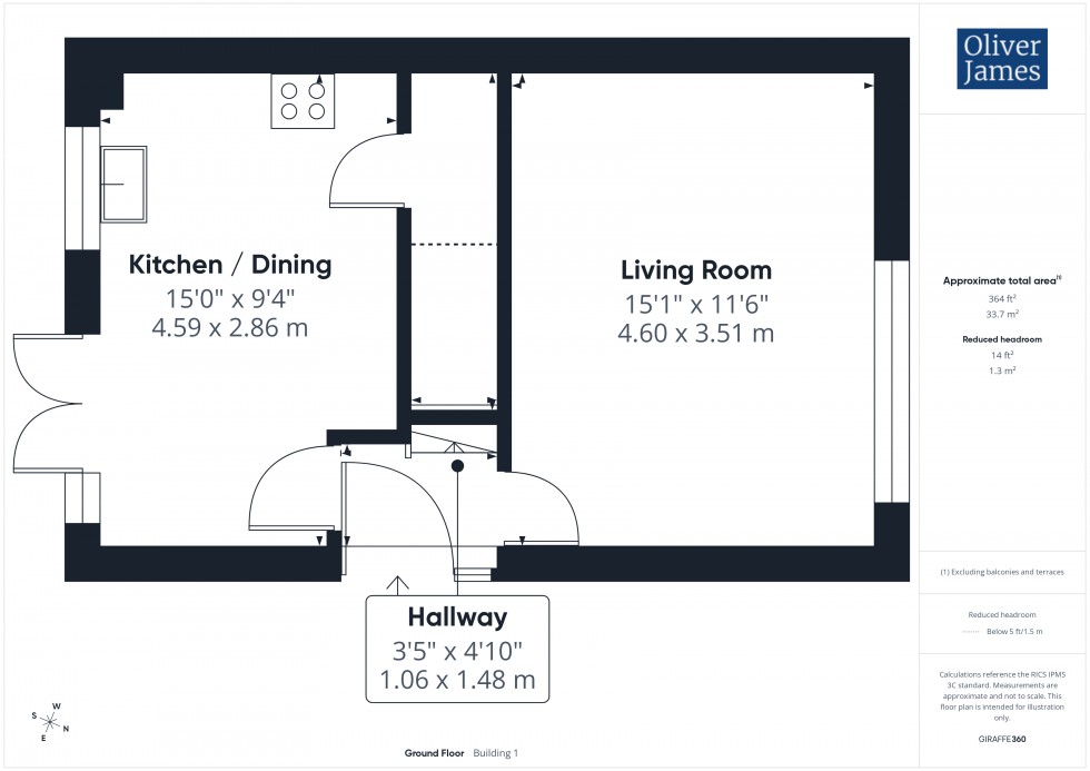 Floorplan for Hill Close, Sawtry, PE28
