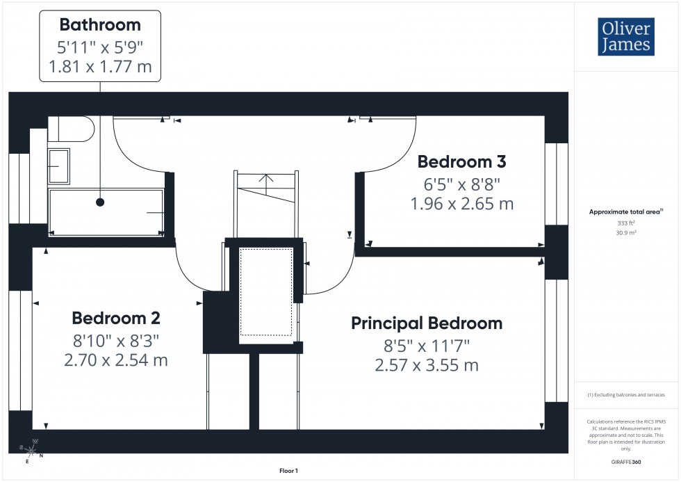 Floorplan for Hill Close, Sawtry, PE28
