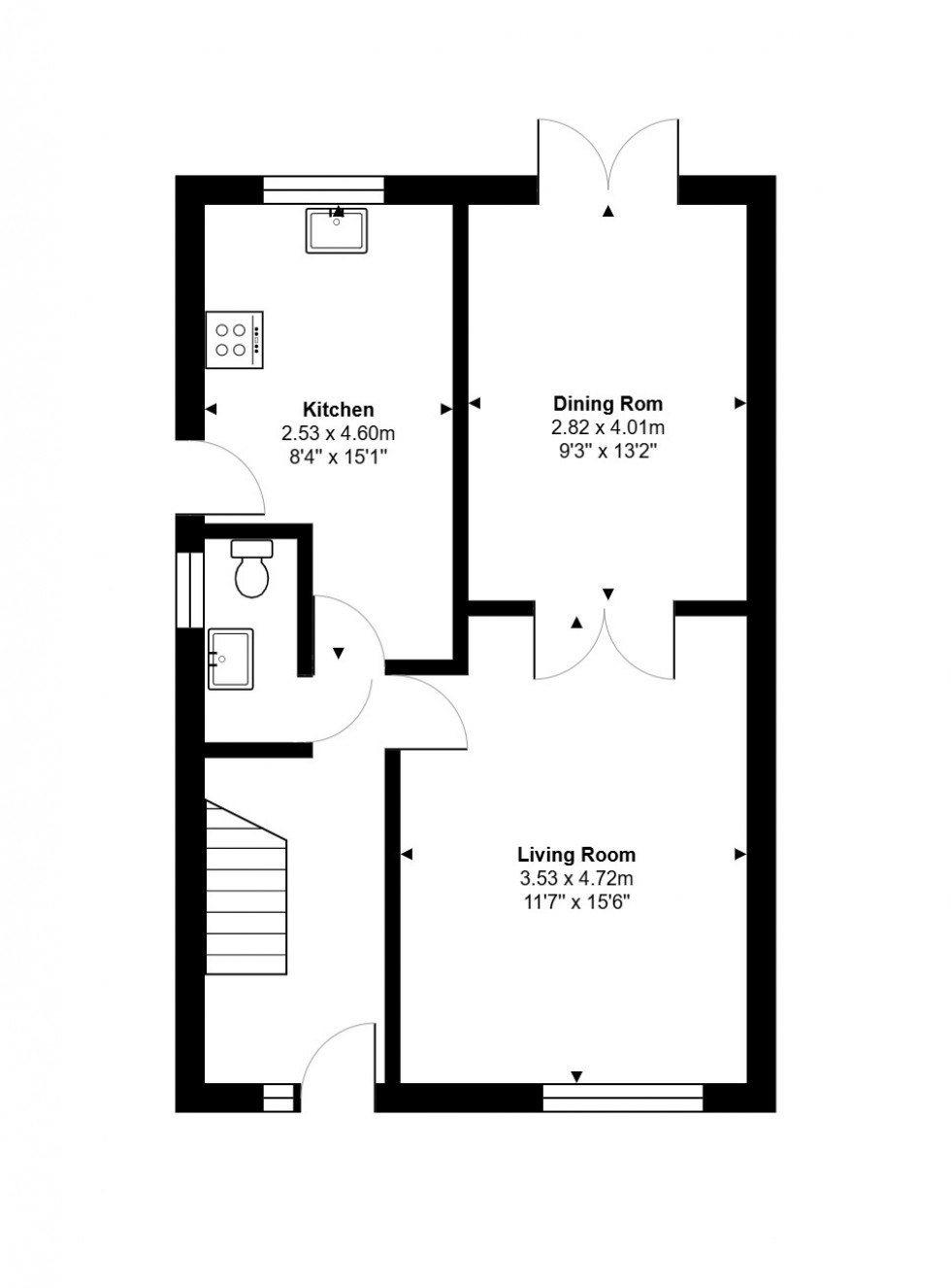 Floorplan for Stanegate, Sawtry, PE28