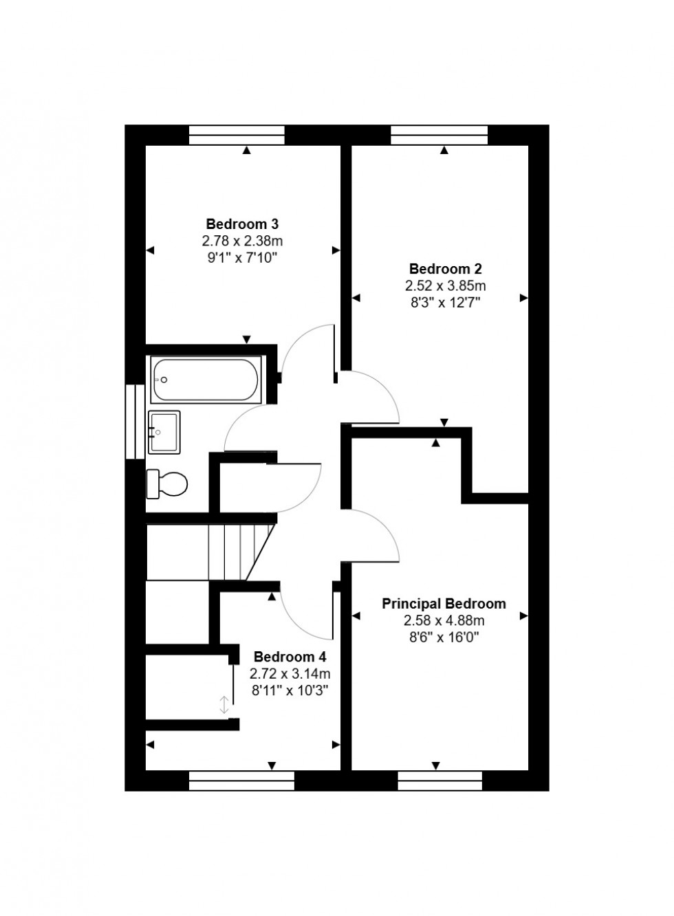 Floorplan for Stanegate, Sawtry, PE28